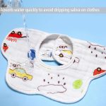 6pcs Baby Petal Bibs 360Degree Rotating Multicolor 100percent Cotton Super Soft and Absorbent with 8 Layers of Gauze Suitable for 03 Years Old Boys and Girls Who Are Teethi - Image 5
